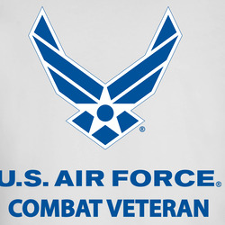USAF Logo, TM Txt - U S Air Force - Combat Veteran X 300 Long Sleeve T Shirt 40347195