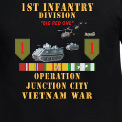 1st Infantry Division - Operation Junction City, Air Asssault W Apc,, Ssi - Vn Svc X 300 - T Shirt 40347367