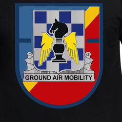 Army - 1st Bn (attack) - 82nd Aviation Regiment Flash W DUI Wo Txt T Shirt 40347368