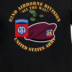 Army - 82nd Airborne Div - Beret - Mass Tac - Maroon  - 82nd Avn Regt T Shirt 40347372