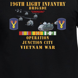 Army - 196th Light Infantry Brigade - Operation Junction City, Air Asssault, Apcs - Ssi - Vn Svc X 300 - T Shirt 40347379