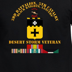 Army - 3rd Bn, 5th Cavalry - Desert Storm Veteran T Shirt 40347548