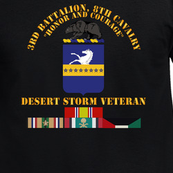 Army - 3rd Bn, 8th Cavalry - Desert Storm Veteran T Shirt 40347550