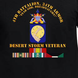 Army - 4th Bn, 34th Armor - Desert Storm Veteran T Shirt 40347558