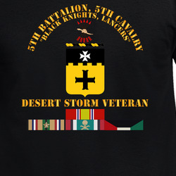 Army - 5th Bn, 5th Cavalry - Desert Storm Veteran T Shirt 40347567
