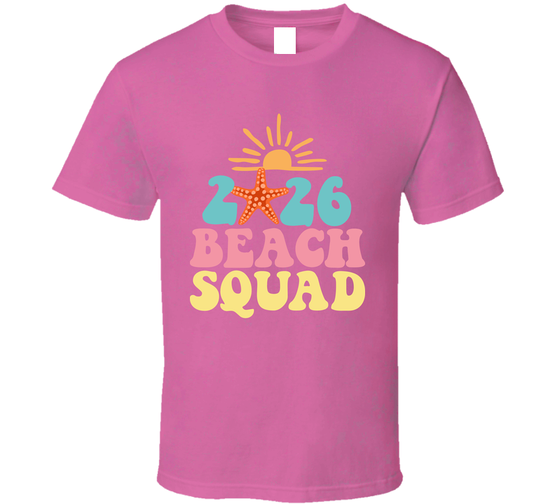 2026 Beach Squad Tee Cool Family Group Vacation T Shirt 2026 Beach Squad Tee Cool Family Group Vacation T Shirt