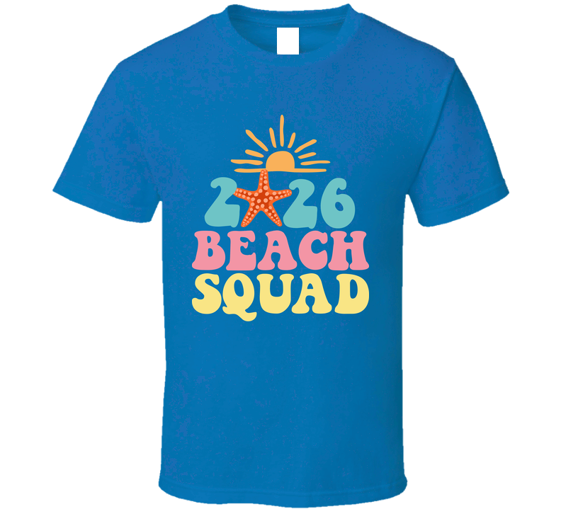 2026 Beach Squad Tee Cool Family Group Vacation T Shirt 2026 Beach Squad Tee Cool Family Group Vacation T Shirt