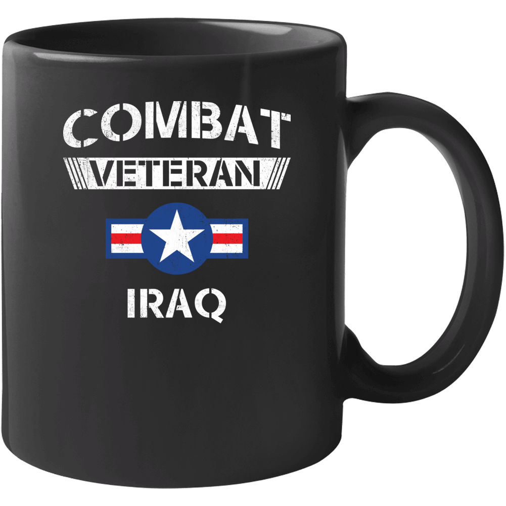 Combat Veteran Iraq Military Vet Distressed Mug Combat Veteran Iraq Military Vet Distressed Mug
