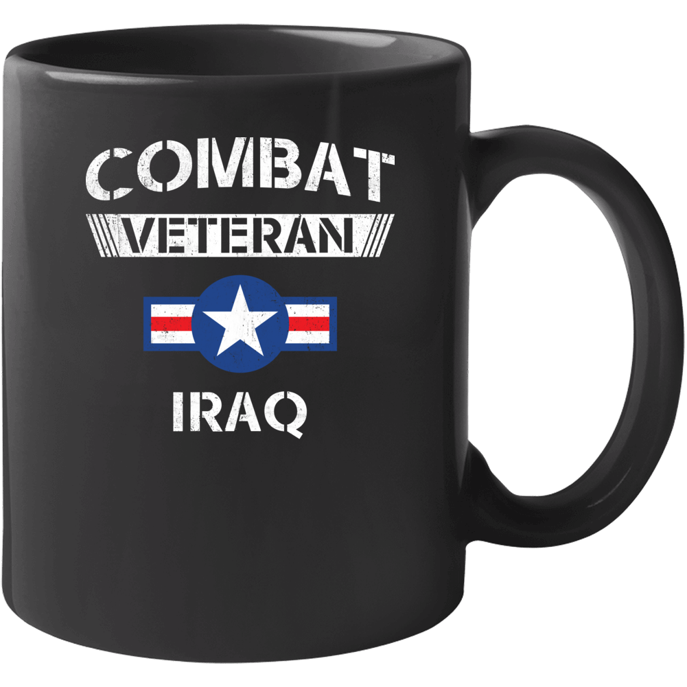 Combat Veteran Iraq Military Vet Distressed Mug