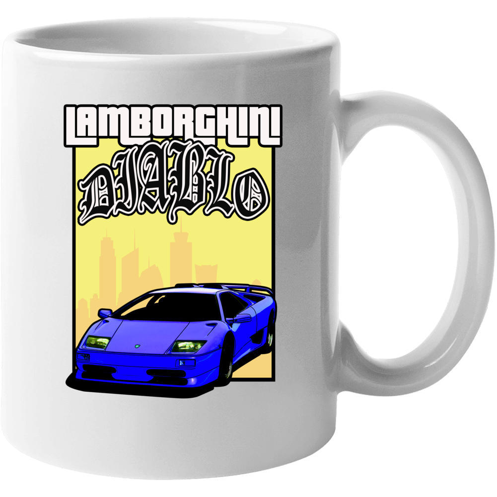 Blue 1999 Lamborghini Diablo Sv Gta Grand Theft Auto Cool Car Mug Blue 1999 Lamborghini Diablo Sv Gta Grand Theft Auto Cool Car Mug