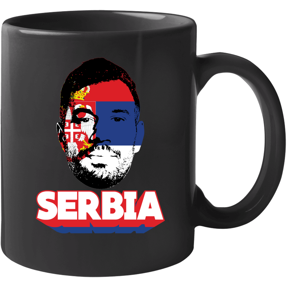 Luka Milivojevic Serbia Flag Big Head Fifa World Cup Fan Mug