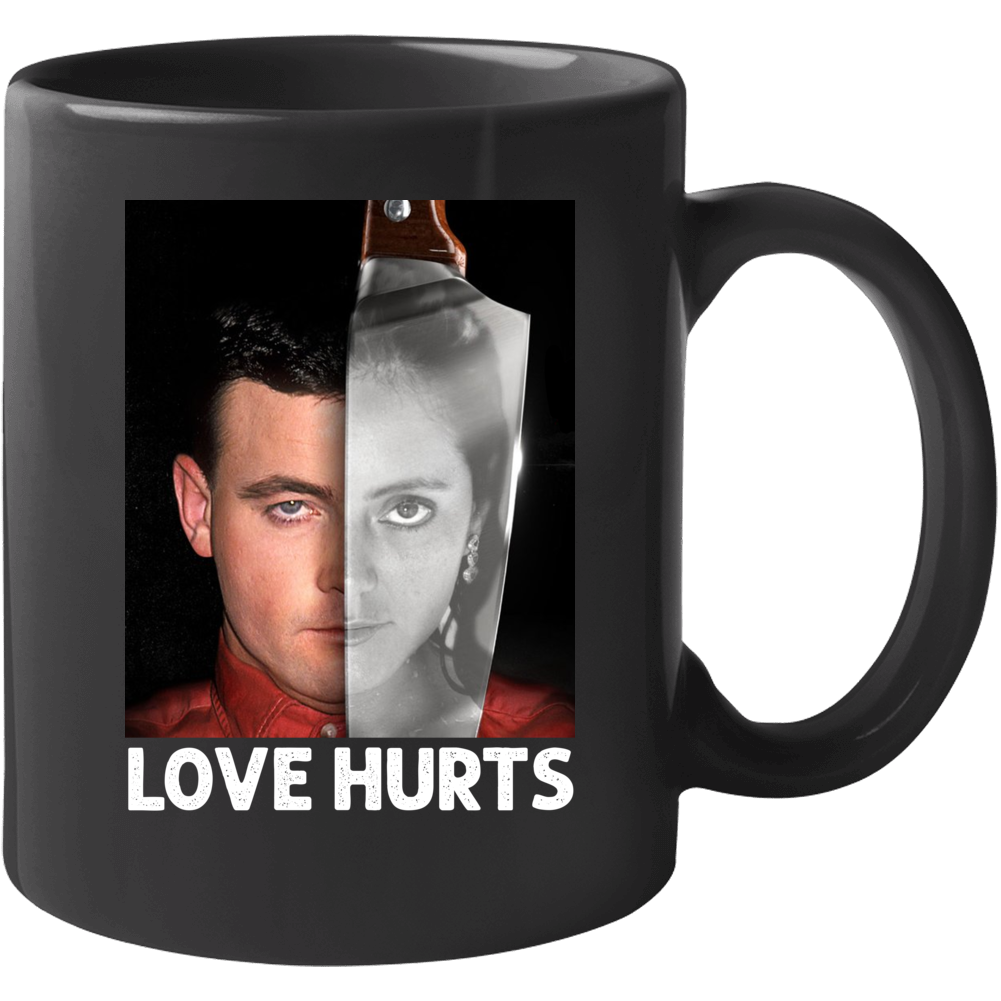 Love Hurts John And Lorena Bobbitt Severed Penis Guy Poster Fan Mug Love Hurts John And Lorena Bobbitt Severed Penis Guy Poster Fan Mug