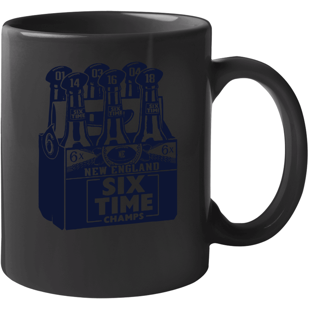 New England Six Time Champs Beer Pack Mug New England Six Time Champs Beer Pack Mug