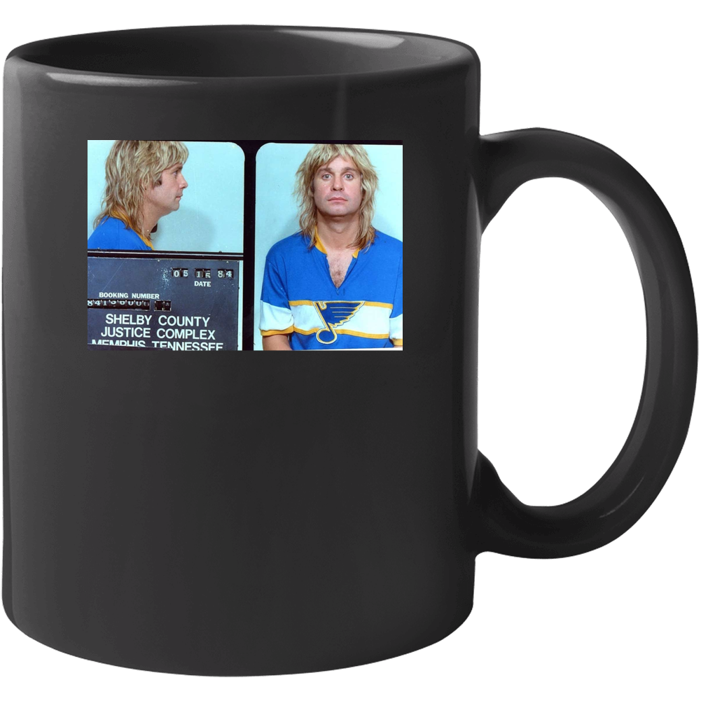Ozzy Rockstar Celebrity Mugshot Vintage Grunge Look Fan Raglan Mug