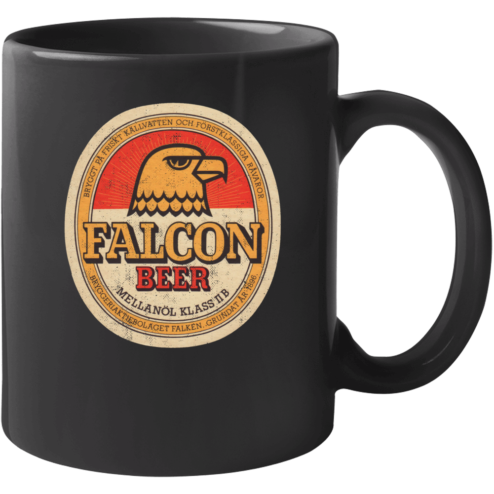 Falcon Beer Vintage Swedish Beer Label Mug Falcon Beer Vintage Swedish Beer Label Mug
