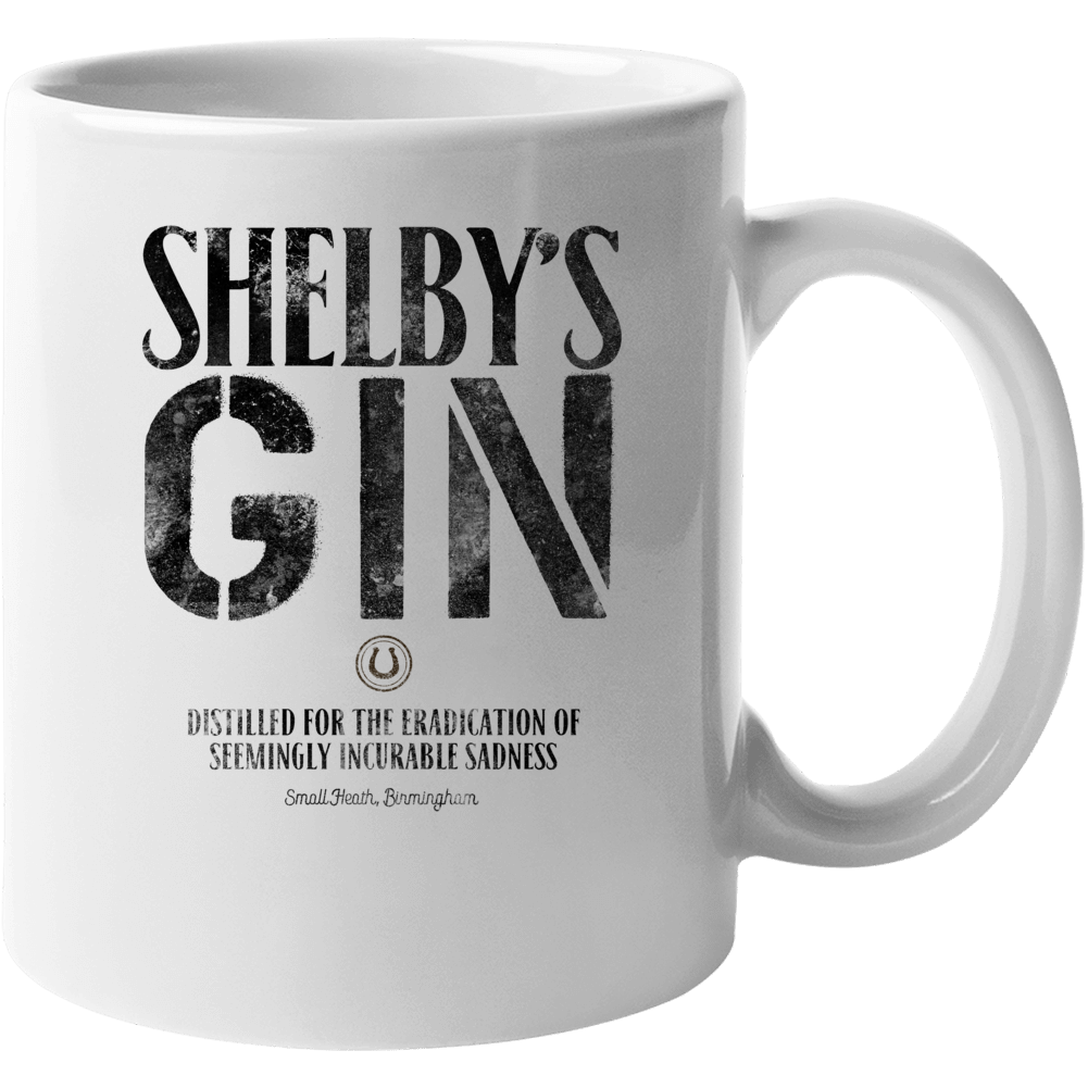 Shelby's Gin Incurable Sadness Booze Label Peaky Blinders British Gang Tv Show Fan T Mug