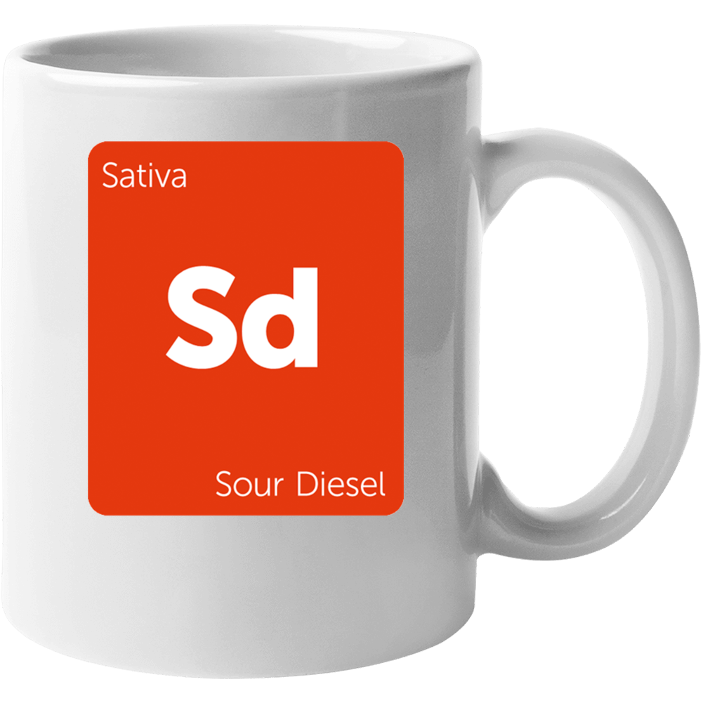 Sour Diesel Sativa Strain Weed Mug
