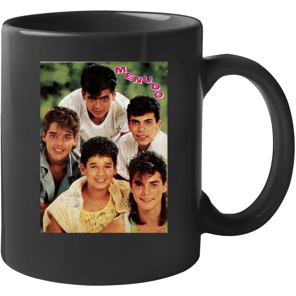 Menudo Popular Latino 70s Boy Band Retro Poster Fan Mug Menudo Popular Latino 70s Boy Band Retro Poster Fan Mug