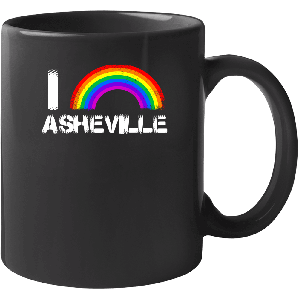 I Love Asheville Rainbow Pride City Mug