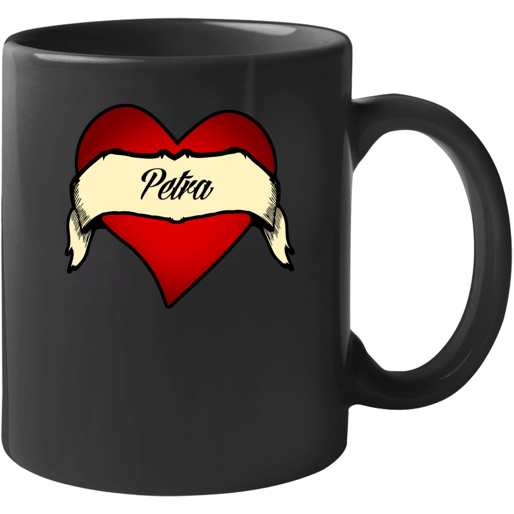 Heart Petra Tattoo Name Mug Heart Petra Tattoo Name Mug