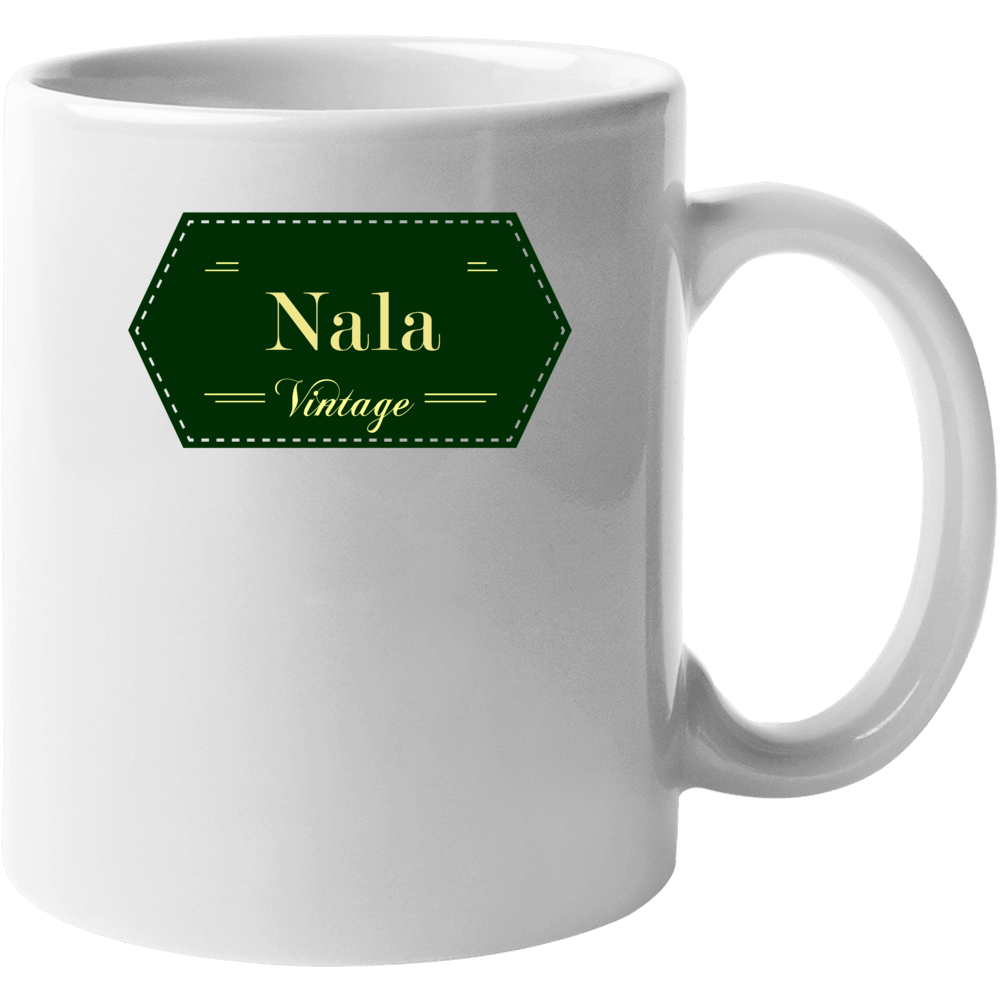Nala Vintage Label Name Mug