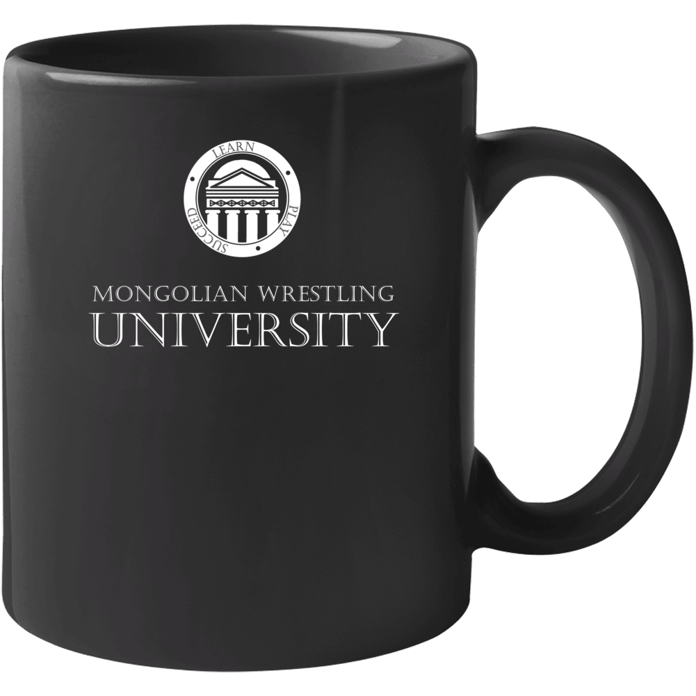 Mongolian Wrestling University Athletic Academic Logo Mug