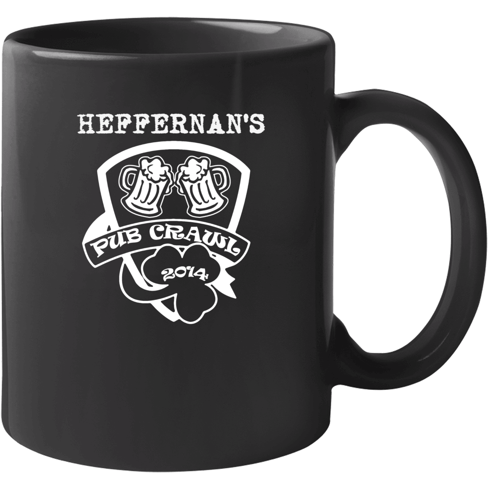Heffernan Drinking Pub Crawl Clover Ireland Irish St Patricks Day Mug