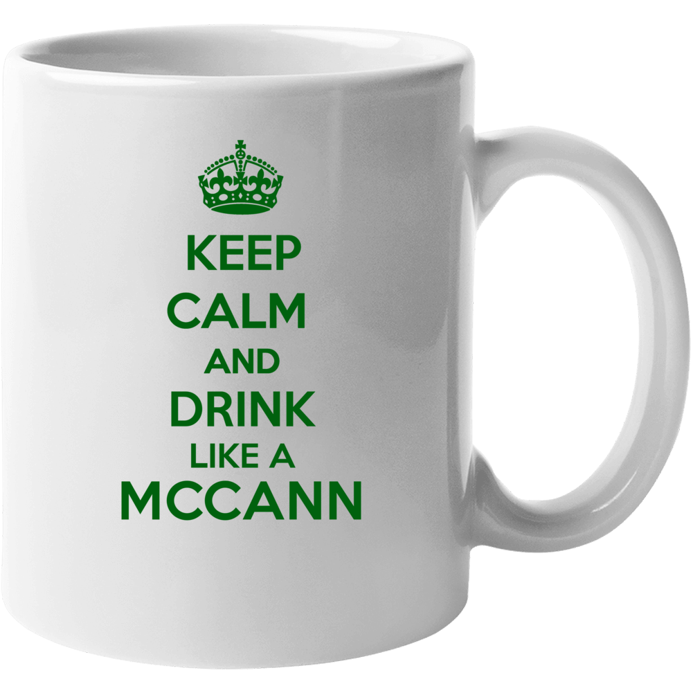 Keep Calm And Drink Like A Mccann Last Name Mug