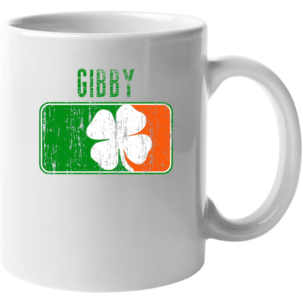 Gibby Distressed St Patricks Day Last Name Mug Gibby Distressed St Patricks Day Last Name Mug