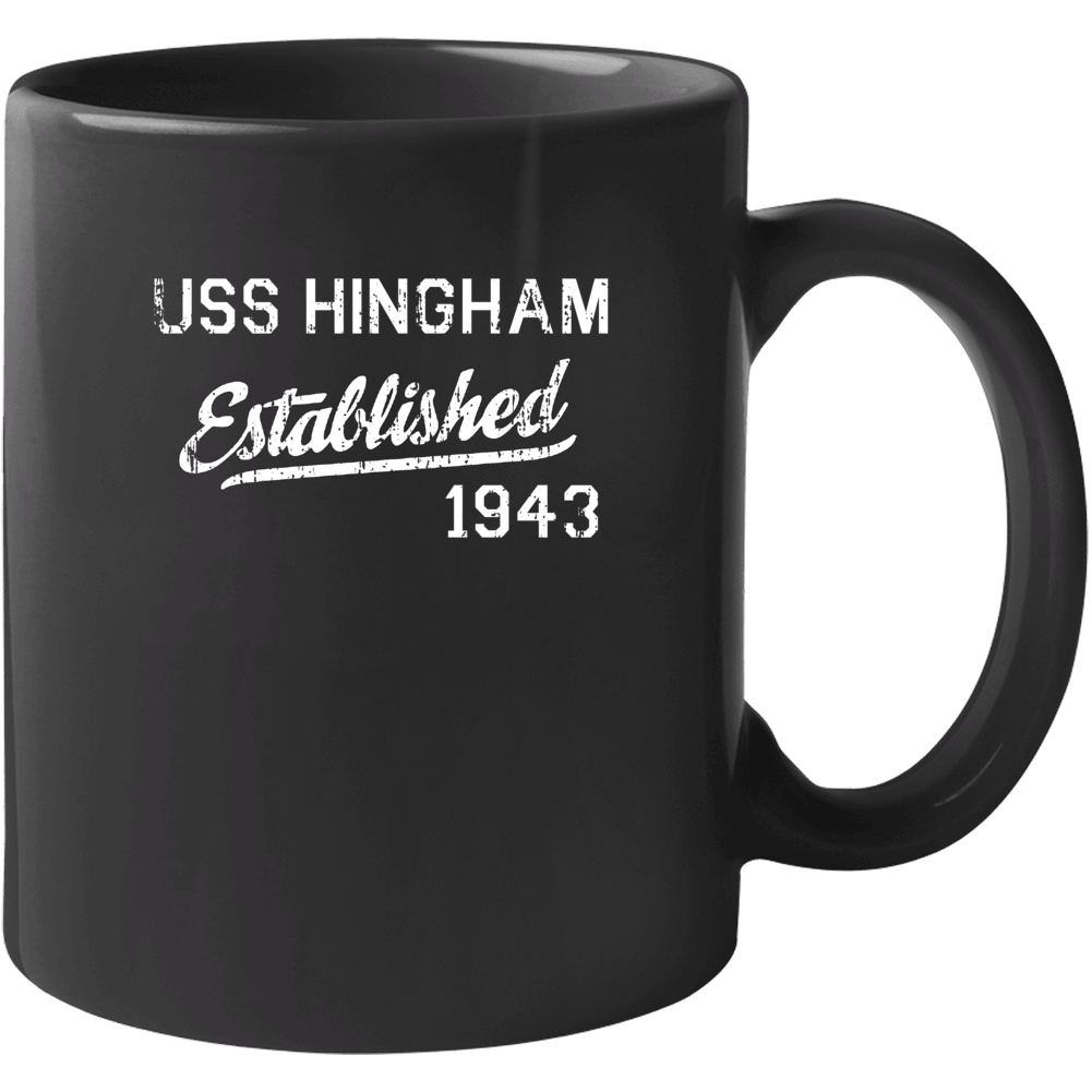 Uss Hingham Established 1943 Us Navy Grunge Mug