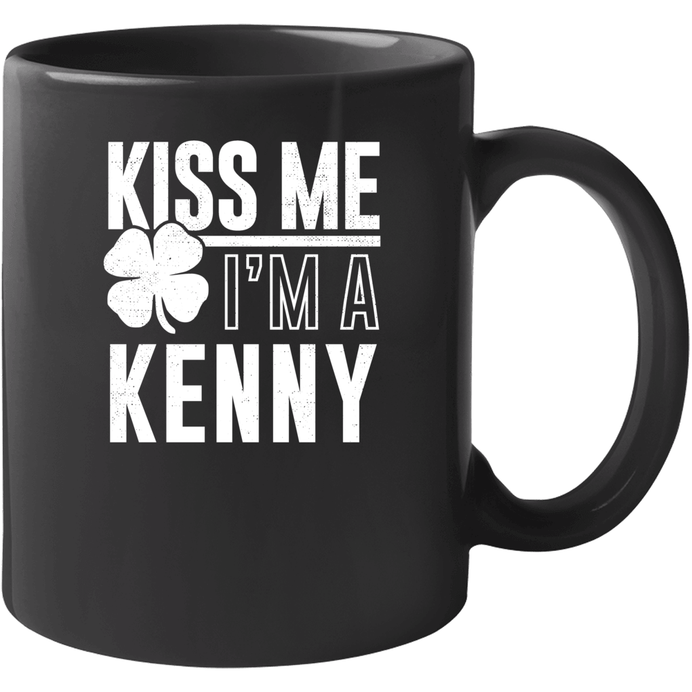 Kenny Kiss Me Im Irish Parody Custom Last Name St Patricks Day Mug