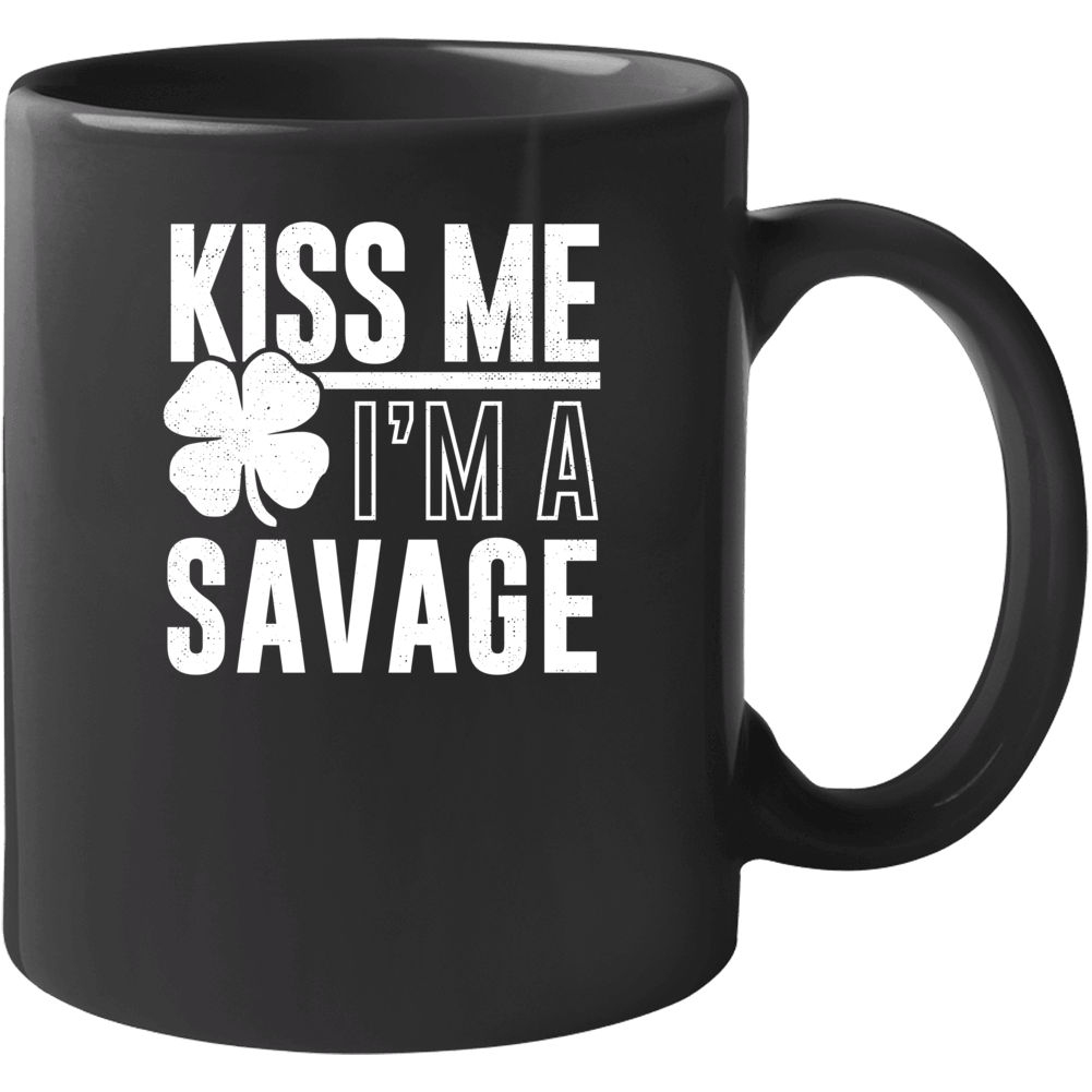 Savage Kiss Me Im Irish Parody Custom Last Name St Patricks Day Mug Savage Kiss Me Im Irish Parody Custom Last Name St Patricks Day Mug