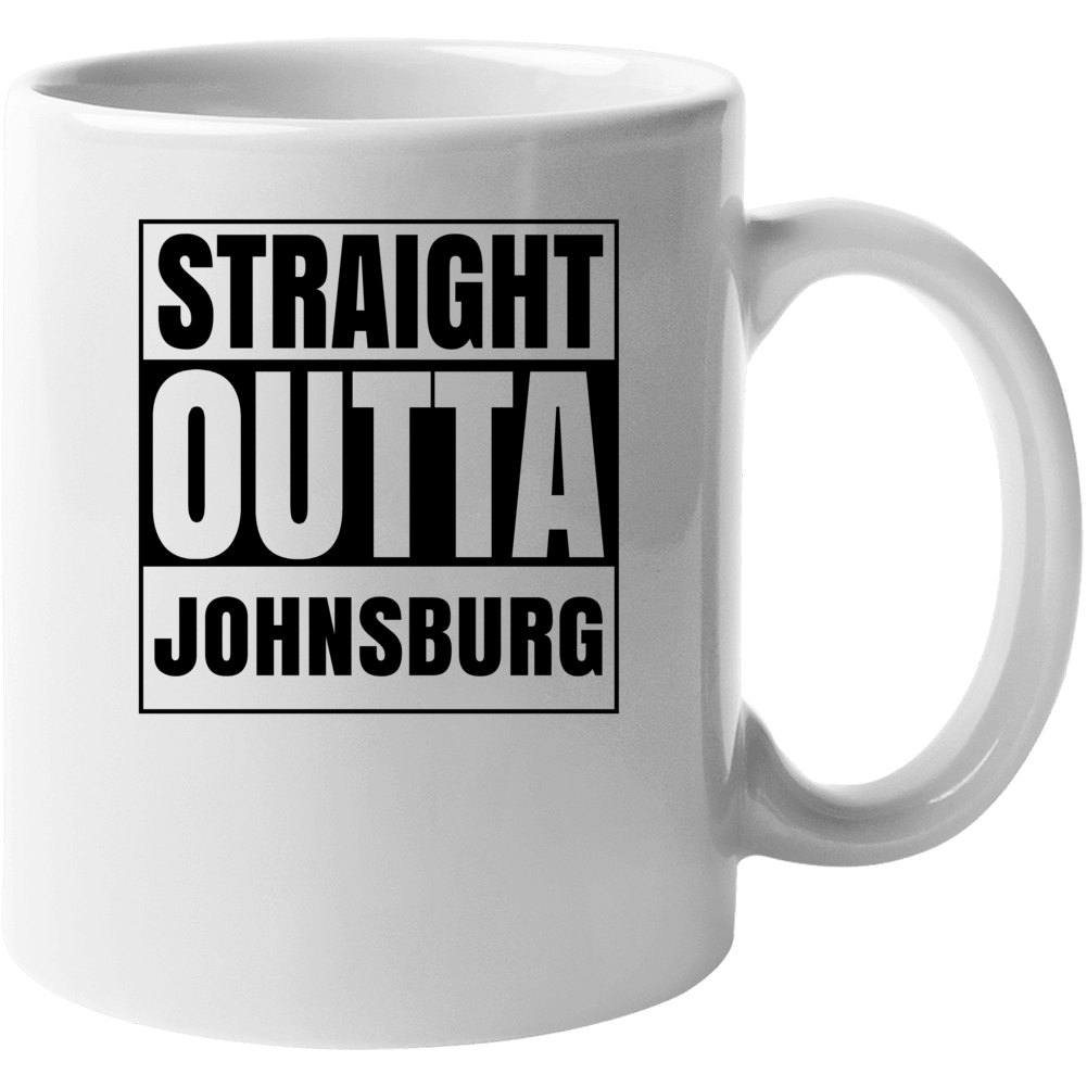 Straight Outta Johnsburg Illinois City Compton Parody Mug Straight Outta Johnsburg Illinois City Compton Parody Mug