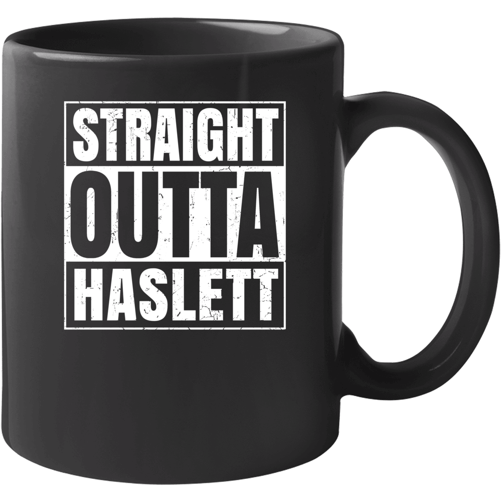 Straight Outta Haslett Michigan City Compton Parody Grunge Mug Straight Outta Haslett Michigan City Compton Parody Grunge Mug