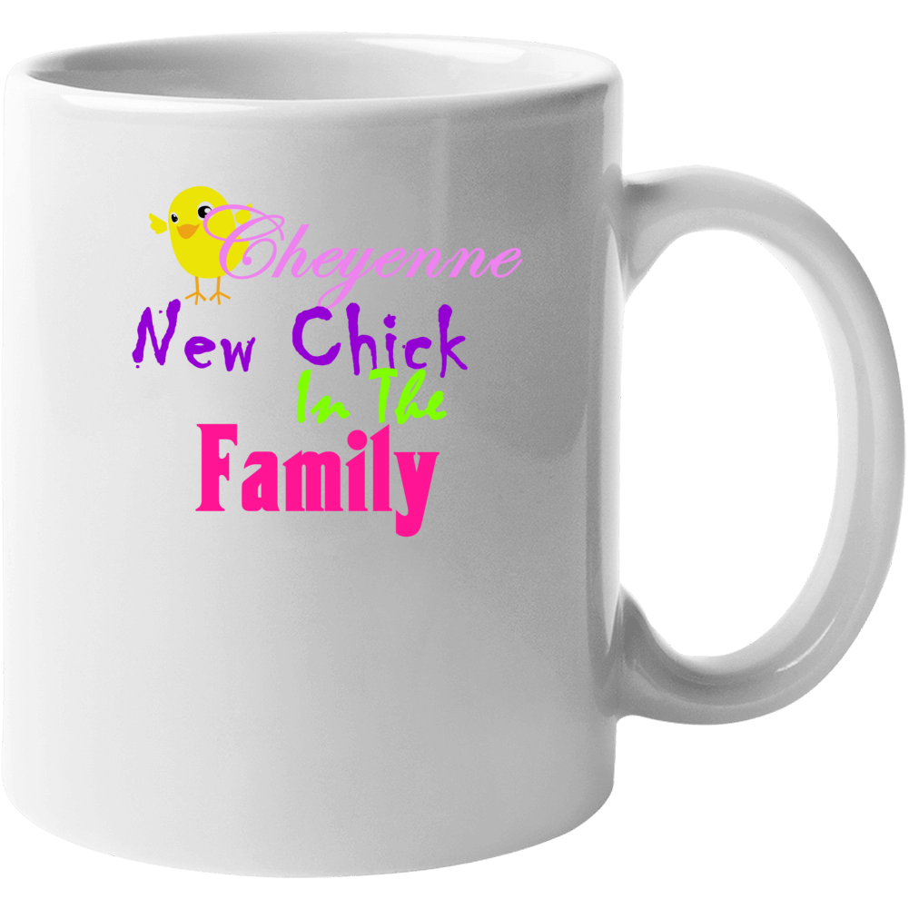 Cheyenne New Chick In The Family Bodysuit Mug Cheyenne New Chick In The Family Bodysuit Mug