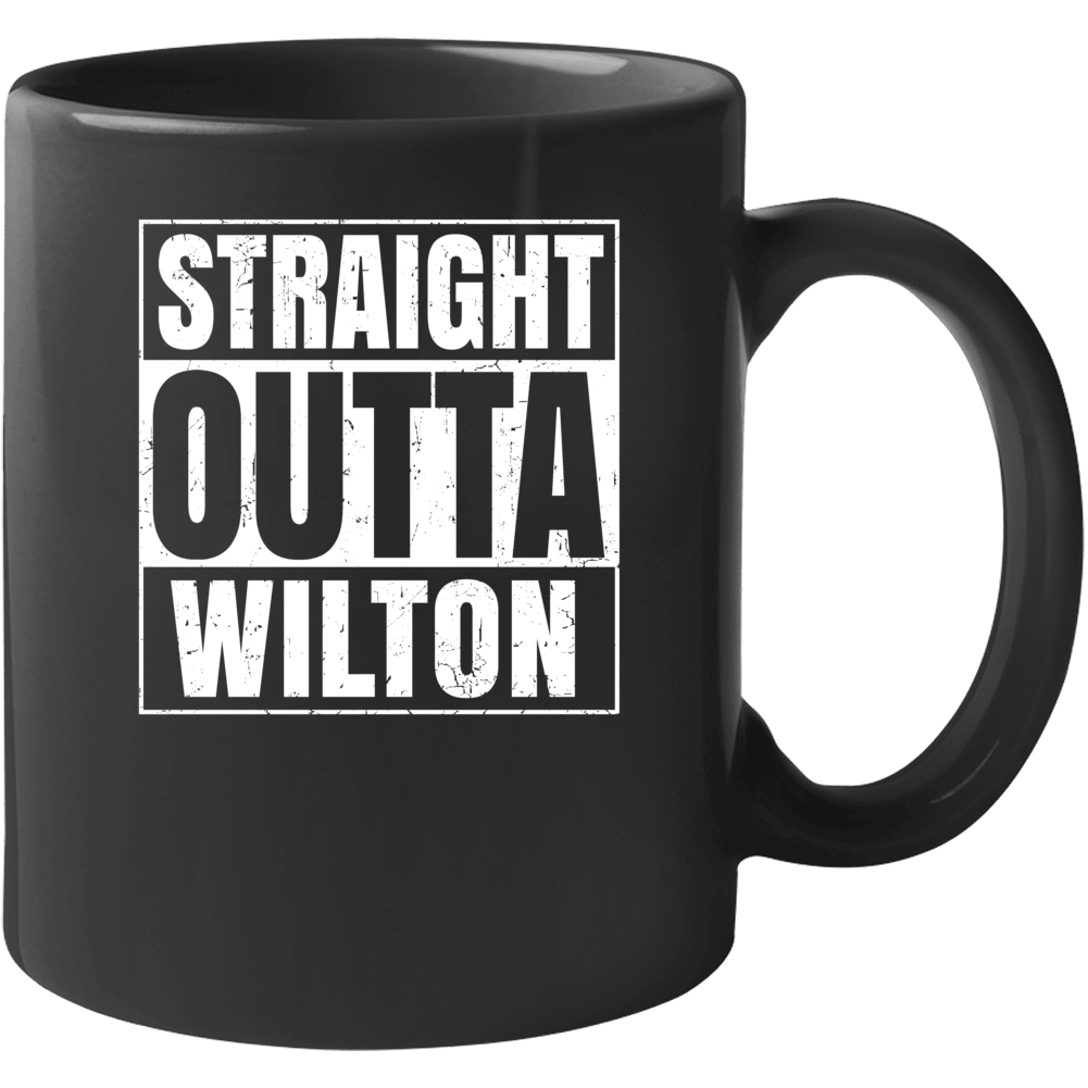 Straight Outta Wilton Maine City Compton Parody Grunge Mug Straight Outta Wilton Maine City Compton Parody Grunge Mug