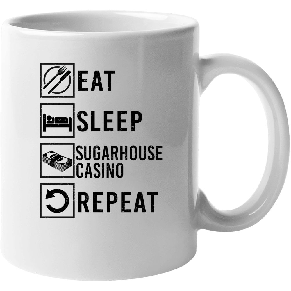 Eat Sleep Gamble Repeat Sugarhouse Casino Gamblingt Mug Eat Sleep Gamble Repeat Sugarhouse Casino Gamblingt Mug