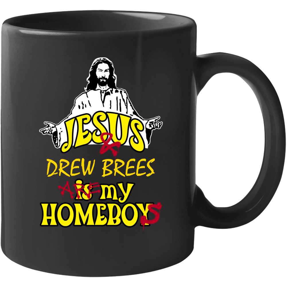 Drew Brees Jesus Homeboys Football San Diego Sports California Mug