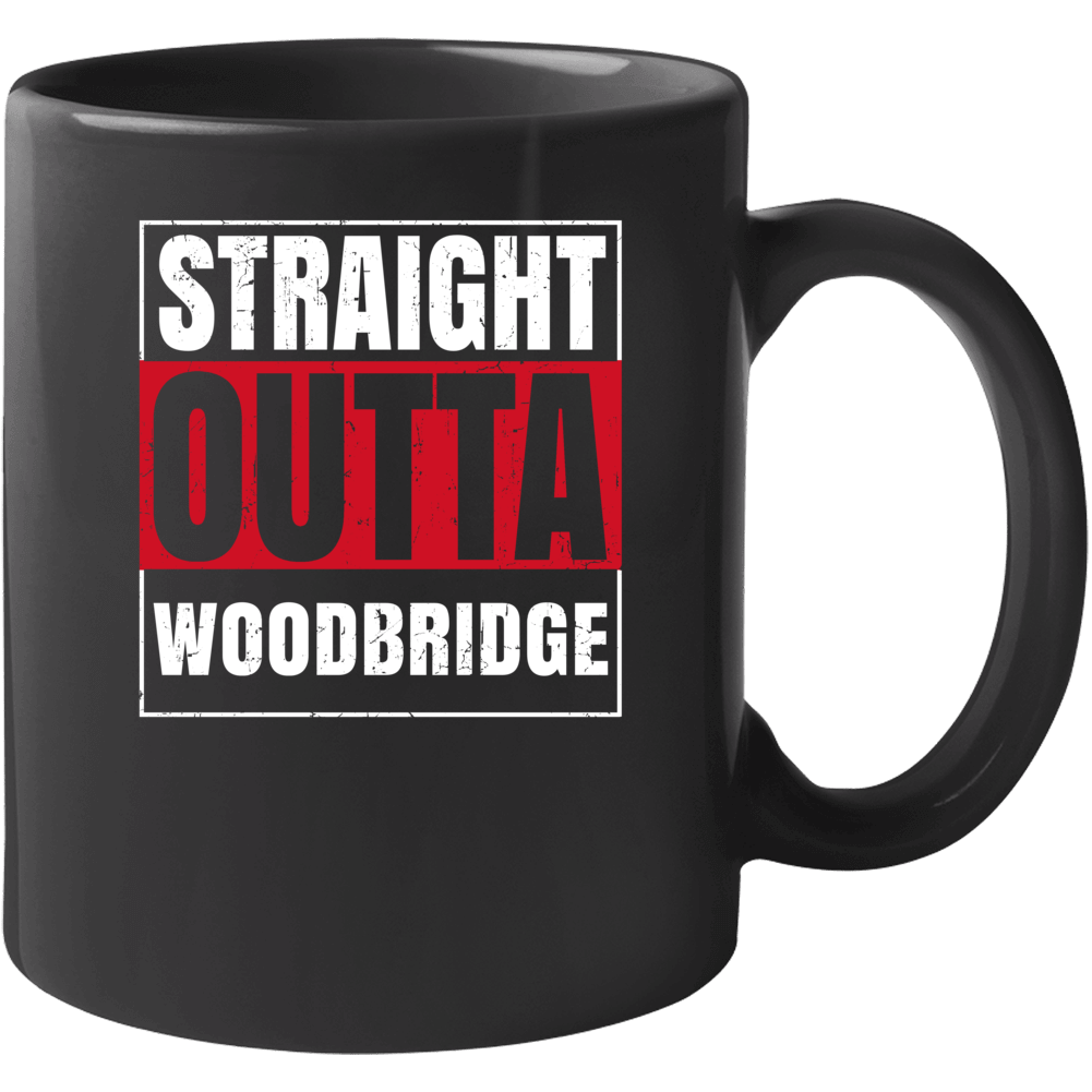 Straight Outta Woodbridge England City Grunge Parody Mug Straight Outta Woodbridge England City Grunge Parody Mug