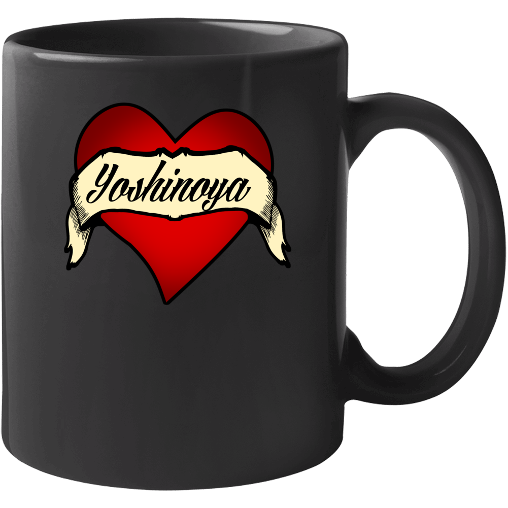 Yoshinoya Heart Tattoo Popular Video Game Fan Mug