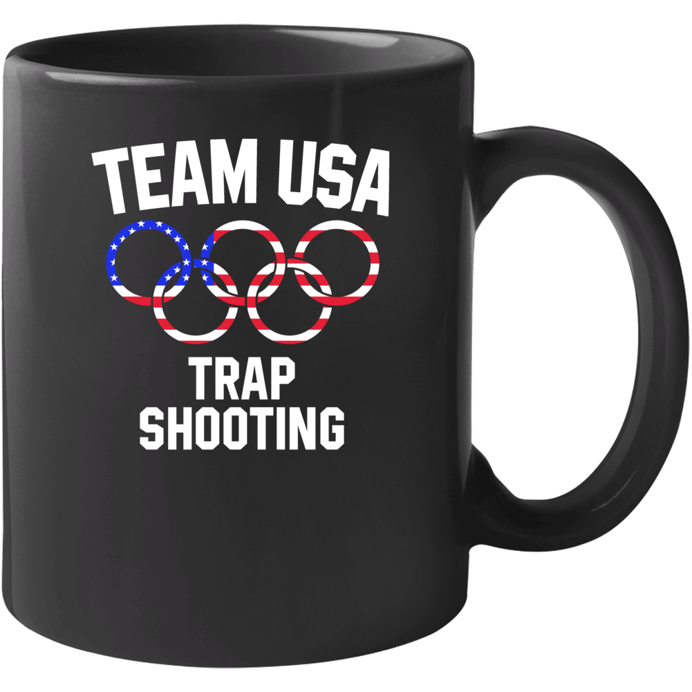 Team Usa Trap Shooting Olympics Event Patriotic Rings Mug