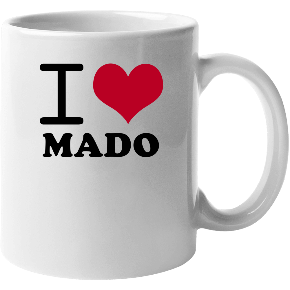 I Love Mado Classic Heart Food Lover Mug