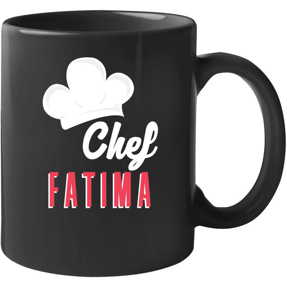 Chef Fatima Custom Name Cooking Kitchen Grill Bbq Mom Gift Mug
