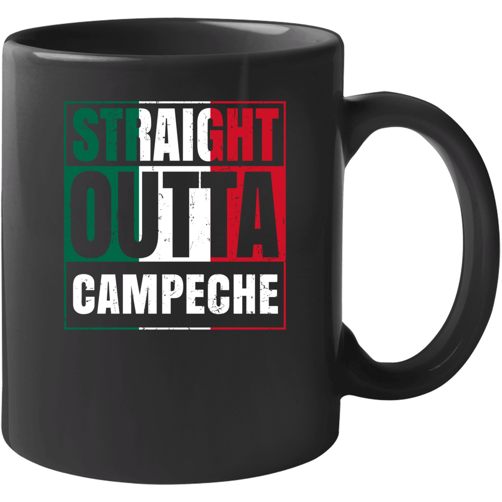 Straight Outta Campeche Mexican City Mexico Grunge Parody Mug