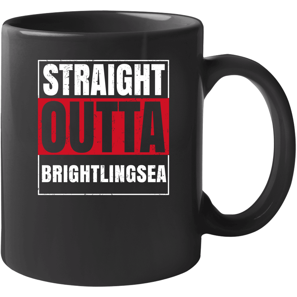 Straight Outta Brightlingsea England City Grunge Parody Mug