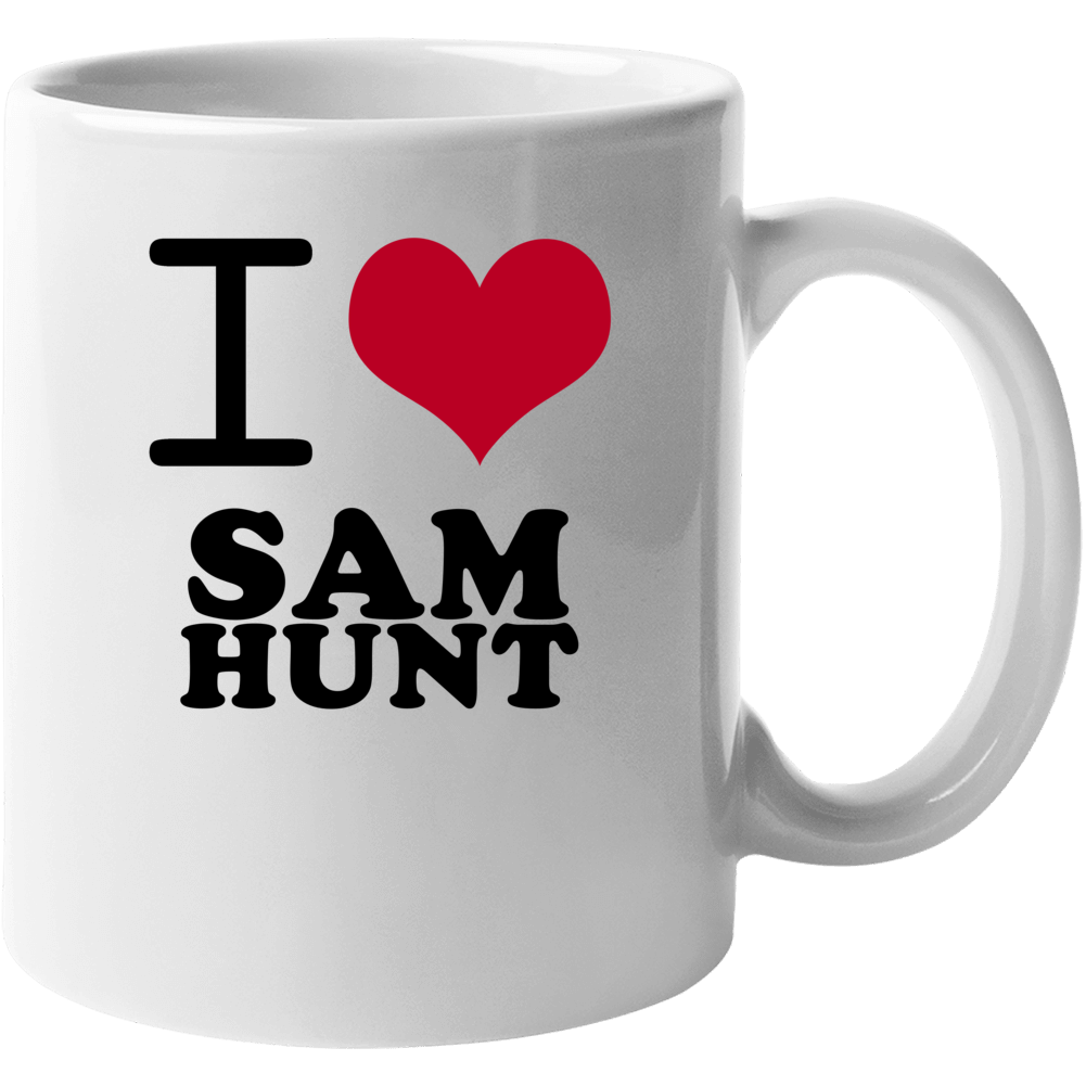 Sam Hunt I Heart Love Football Sports New England Mug