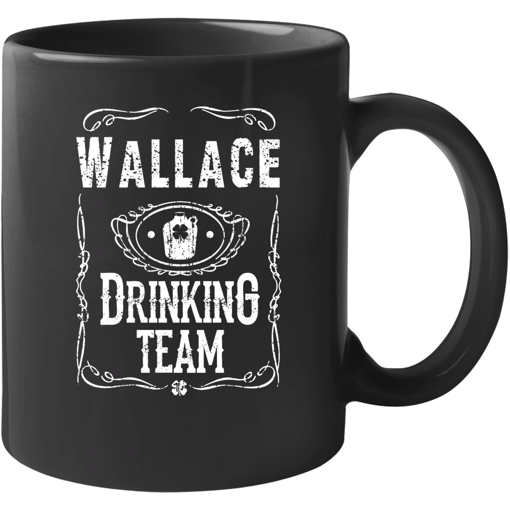 Wallace Irish Drinking Team Whiskey Beer Custom Name St Patricks Day M
