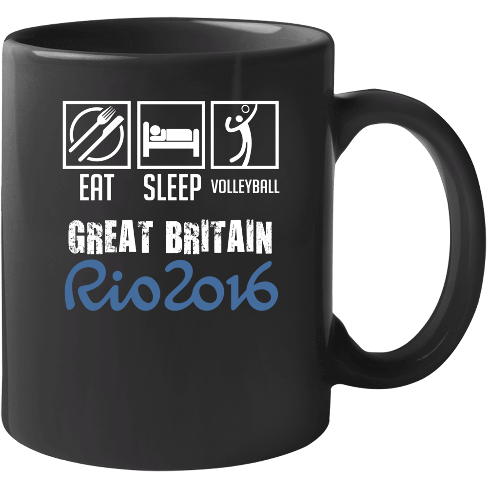 Eat Sleep Volleyball Great Britain Rio 2016 Summer Olympic Team Mug Eat Sleep Volleyball Great Britain Rio 2016 Summer Olympic Team Mug