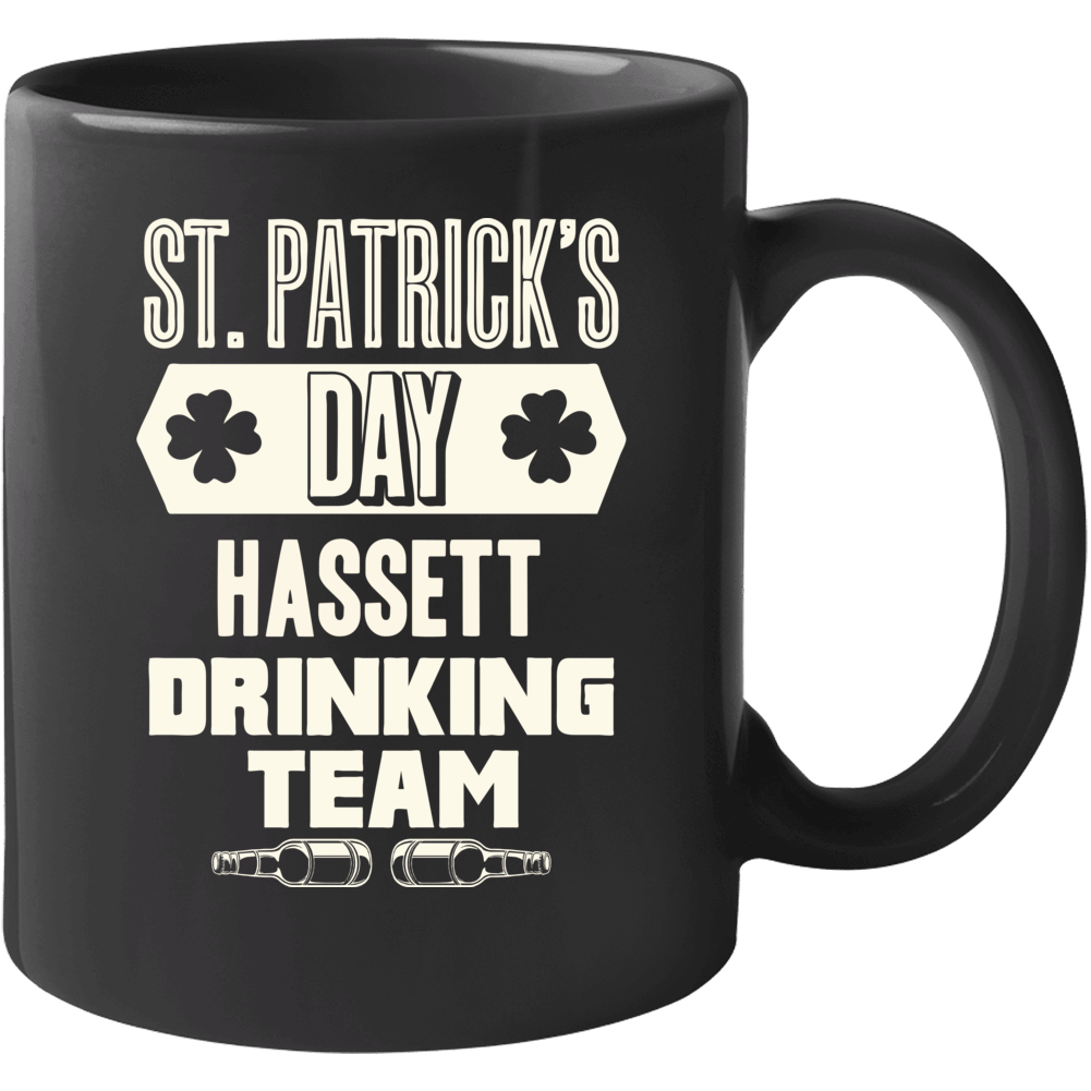 Hassett Irish Drinking Team Whiskey Beer Custom Last Name St Patricks 