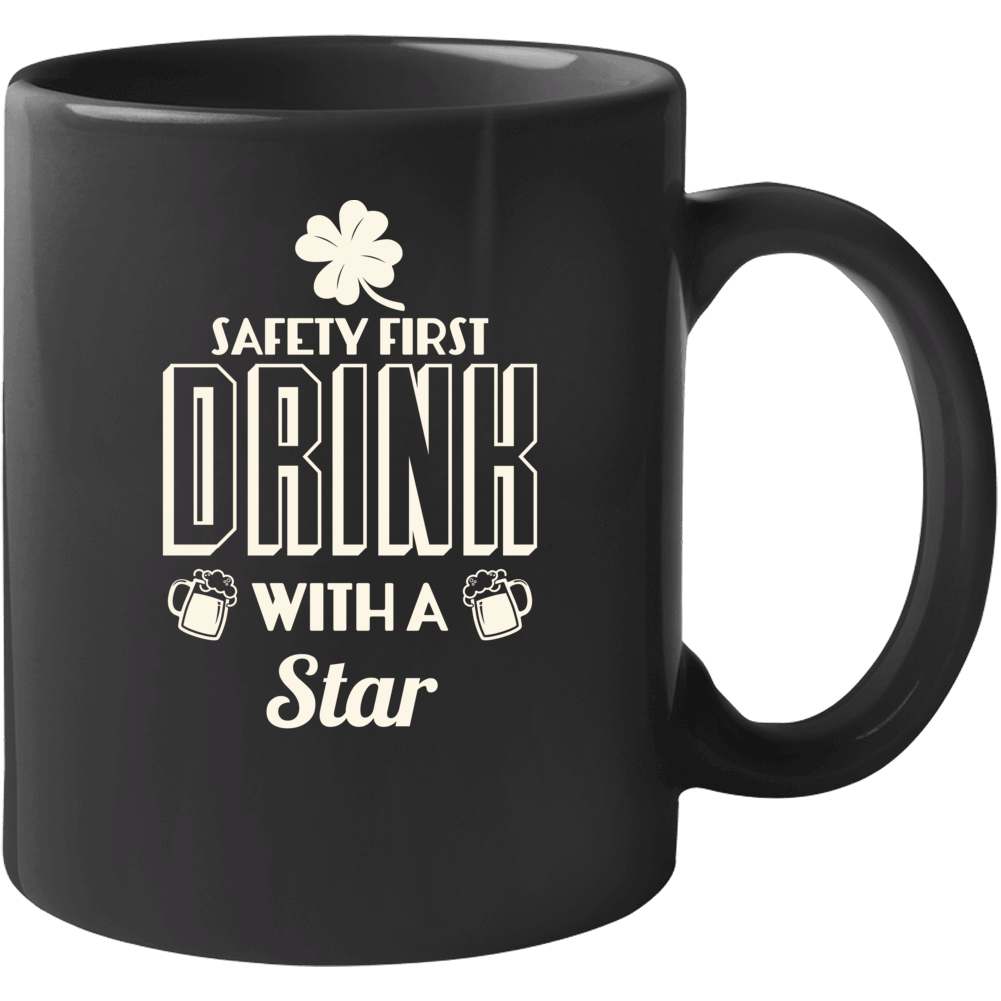 Feel Safe At Night Drink With A Star St Patricks Day Irish Last Name M Feel Safe At Night Drink With A Star St Patricks Day Irish Last Name M